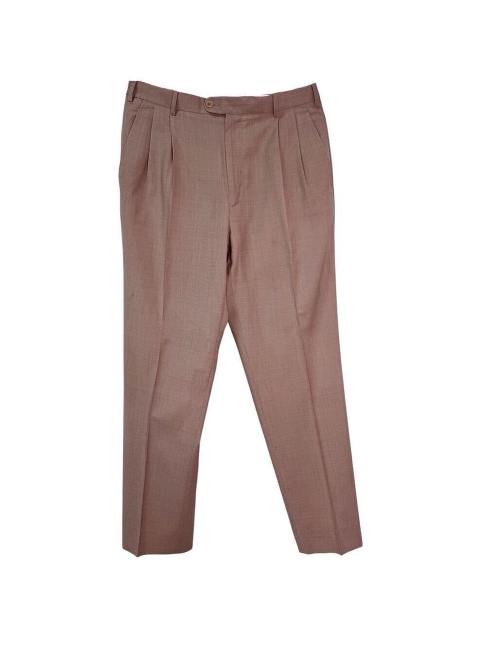 Zanella Platinum Trousers Tan Wool Size 34 - Picture 2 of 11